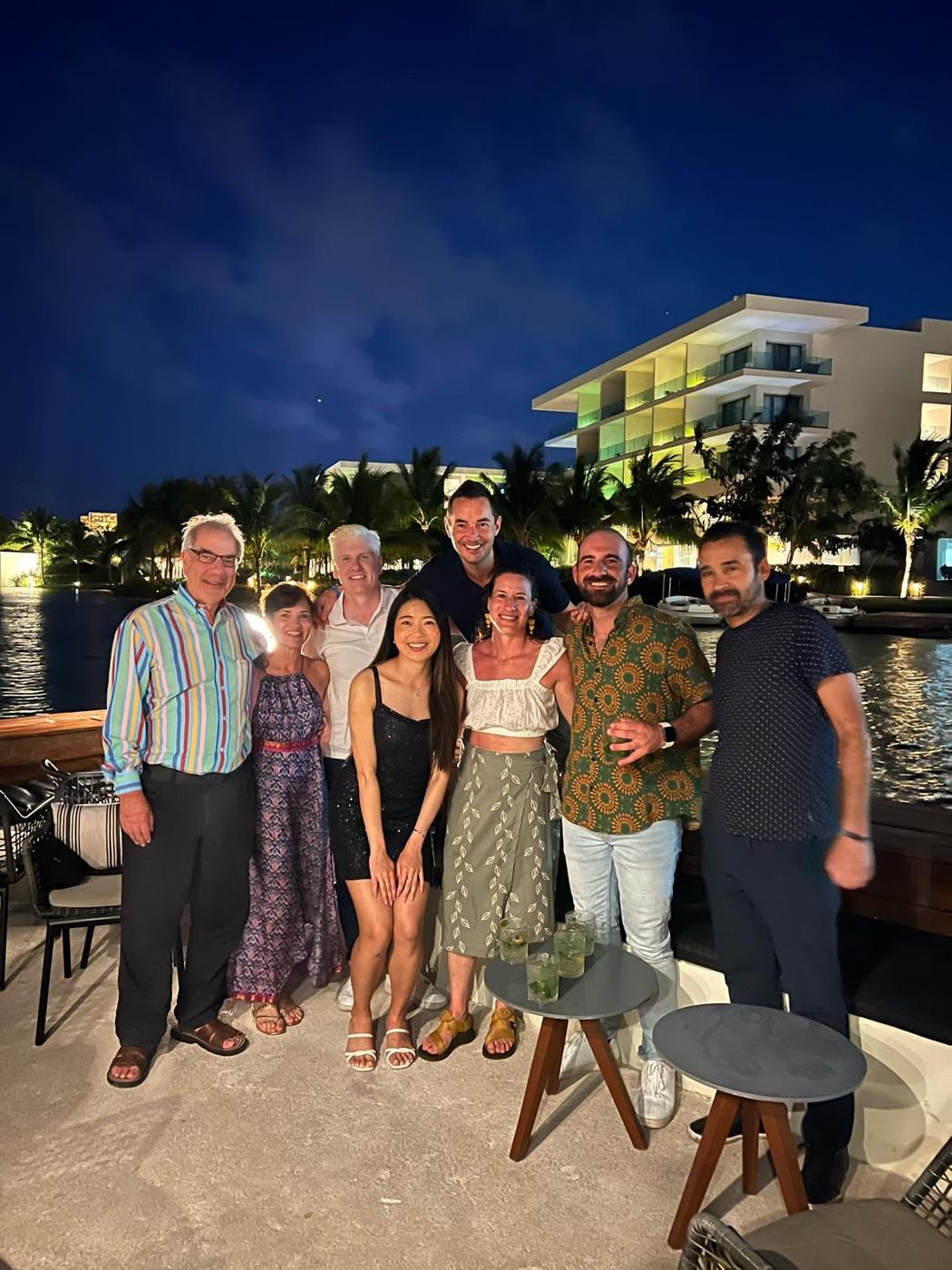 Racquet Retreats guests together at the resort